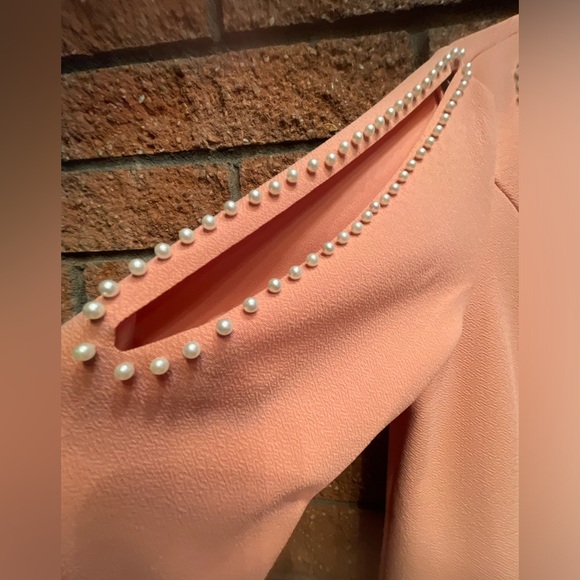 SHEIN Curve Women Pullover Dress Dusty Rose & Ivory Pearl detail Around Neck 0XL - Picture 8 of 16